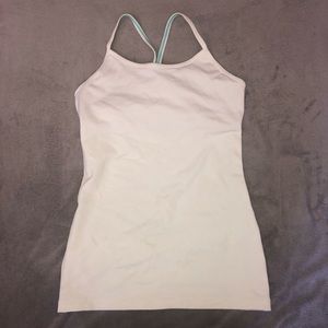 white ivivva workout tank top